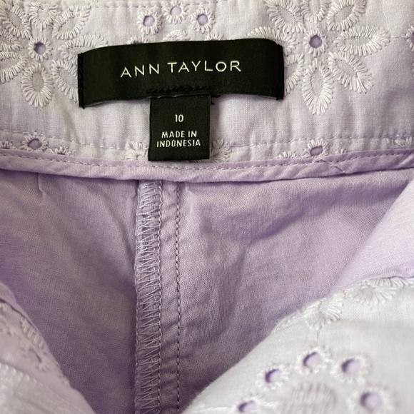 Ann Taylor Eyelet Short in Soft Violet - Picture 4 of 5
